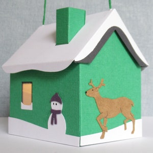 Papercut Christmas House Boxes Tutorial and Templates Instant Download PDF and SVG image 5