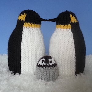 Emperor Penguins Knitting Pattern Instant Download PDF