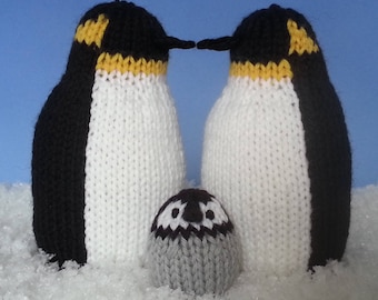 Emperor Penguins Knitting Pattern Instant Download PDF