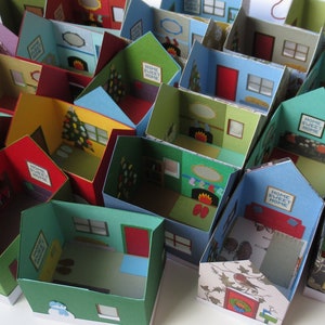 Papercut Christmas House Boxes Tutorial and Templates Instant Download PDF and SVG image 4