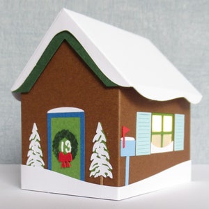 Papercut Christmas House Boxes Tutorial and Templates Instant Download PDF and SVG 画像 7