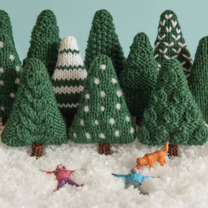 Christmas Trees 2 Knitting Pattern Instant Download PDF image 1