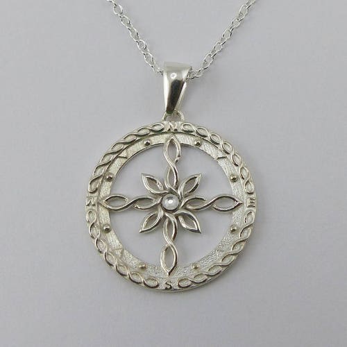 Celtic Knot Necklace Compass Rose Diamond Shape Irish - Etsy