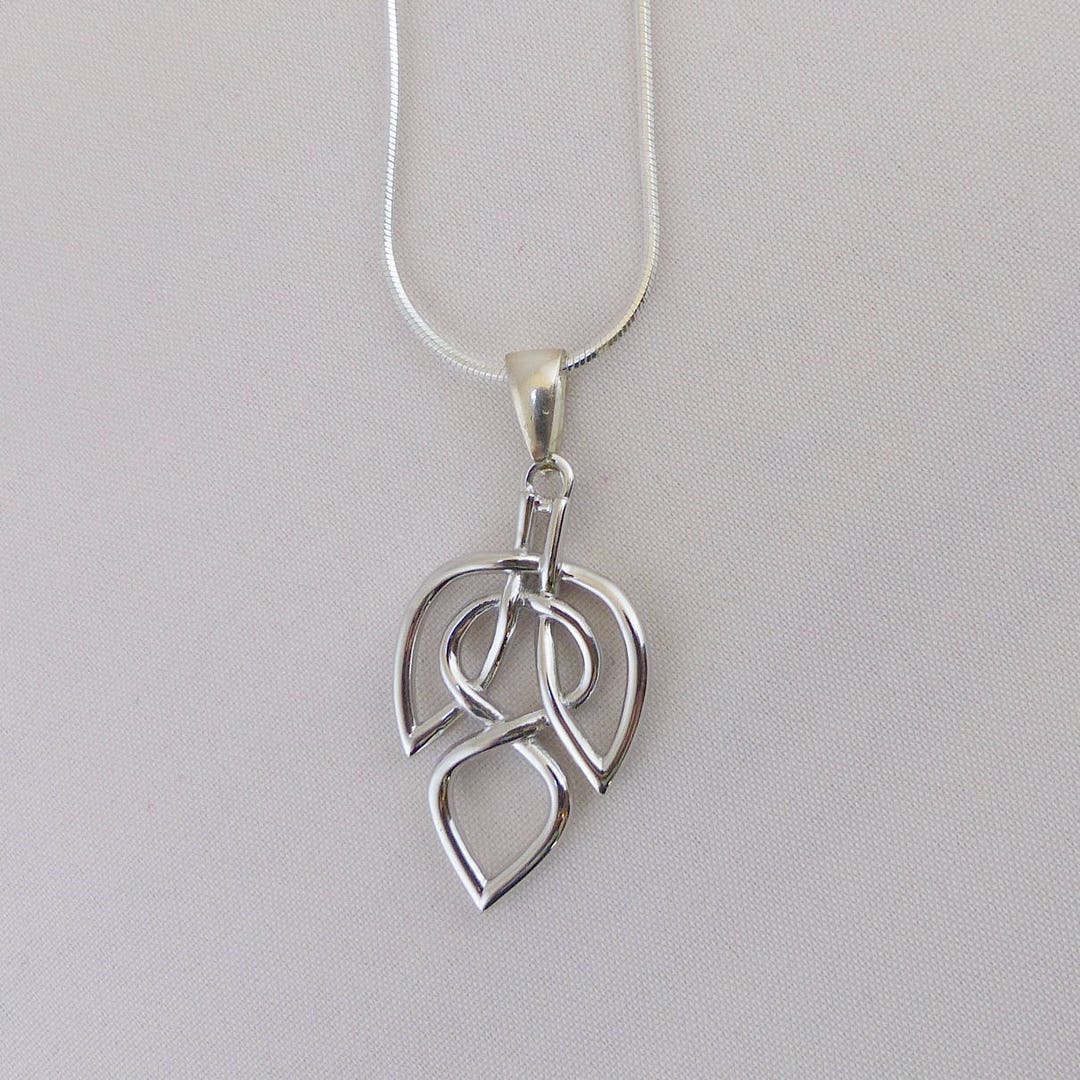 Celtic Knot Leaf Necklace - Etsy