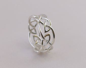 Double Leaf Celtic Knot Ring