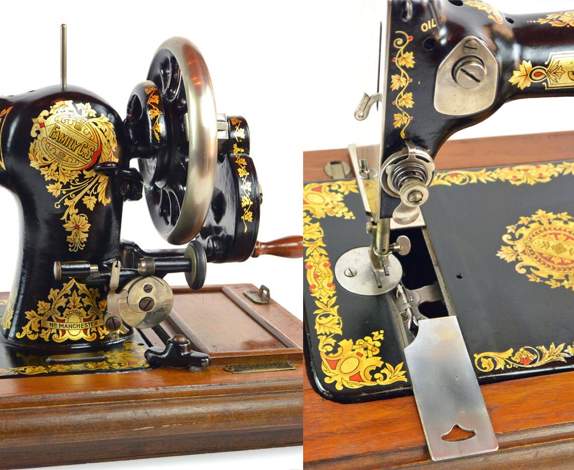 Antique Jones Family C.S. Sewing Machine / Jones Hand Crank Etsy