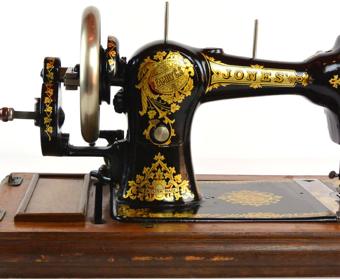 Antique Jones Family C.S. Sewing Machine / Jones Hand Crank Etsy