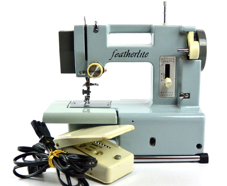 1960s FEATHERLITE Sewing Machine . Free Arm Portable Sewing | Etsy