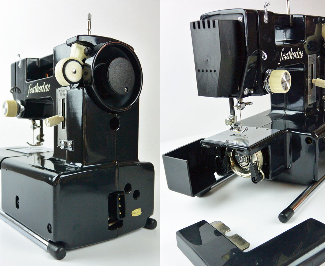 Vintage Sewing Machine . FEATHERLITE Sewing Machine . Free Arm | Etsy