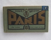 Vintage Paris postcards book