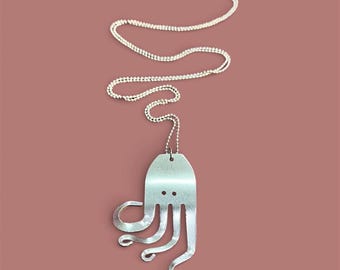 Necklace Fork Octopus jewelry flatware silverware