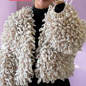 ジャケット・アウター acka loop Knit cardigan Loop Knit Shaggy Cardigan Jacket - Etsy