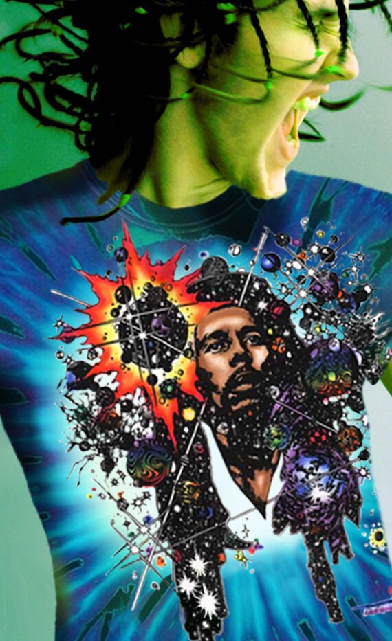 bob marley tie dye shirt