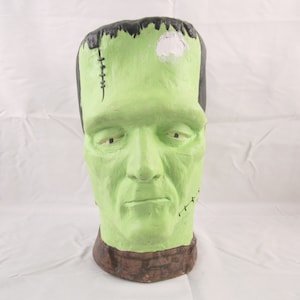 Frankenstein Chalkware Bank Coin Rare Collectible Hand Painted Gips