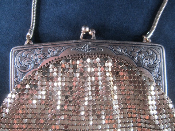 Gold Mesh Purse Evening Bag Whiting & Davis Vinta… - image 4