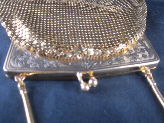 Gold Mesh Purse Evening Bag Whiting & Davis Vinta… - image 8