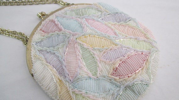 Beaded Purse Small Pastel Colors Easter Accessori… - image 1