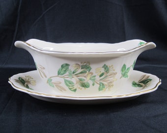 Vintage China Patterns Syracuse Honeysuckle Gravy Boat