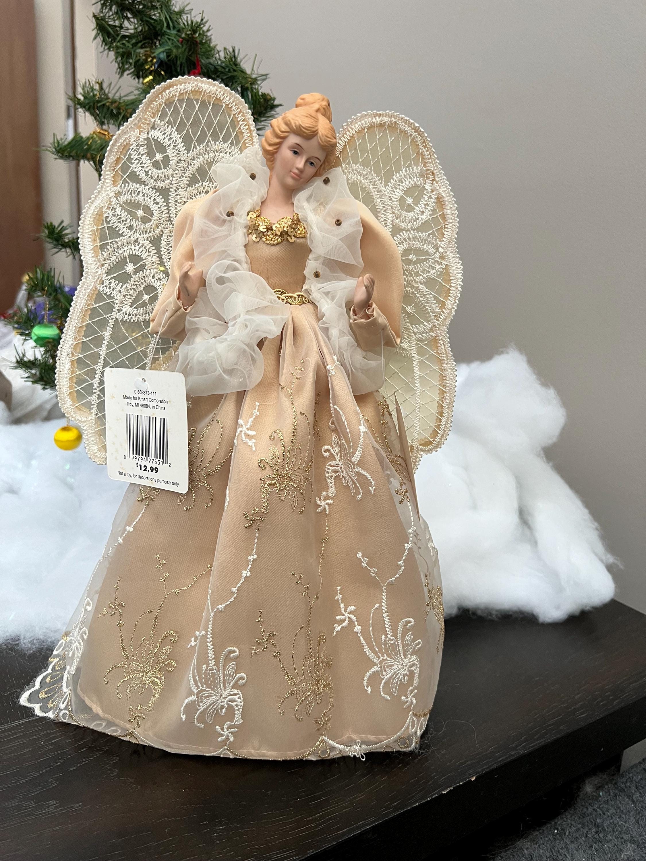 Christmas Angel Tree Topper Holiday Decor Kmart With Tags - Etsy
