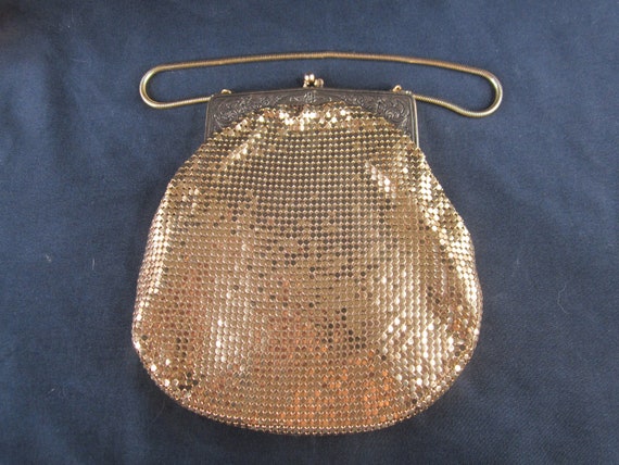 Gold Mesh Purse Evening Bag Whiting & Davis Vinta… - image 2