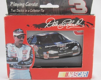 Nascar Dale Earnhardt Collector Tin and Playing Cards Vintage