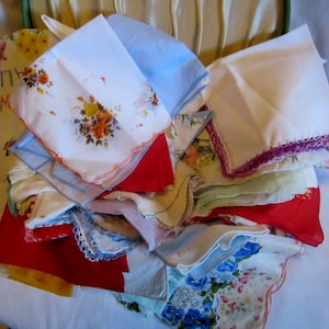 Ladies Handkerchiefs Hankies Variety Vintage Lot of 8