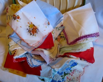 Ladies Handkerchiefs Hankies Variety Vintage Lot of 8