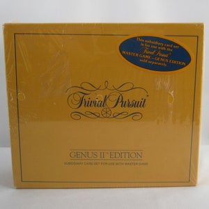 Trivial Pursuit Vintage Games Genus II Edition Subsidiary Card Set 1984 New Unopened