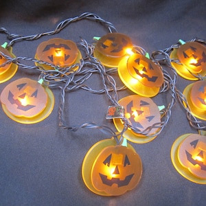Vintage Flat Halloween Lights Transparent String Rare Decorations