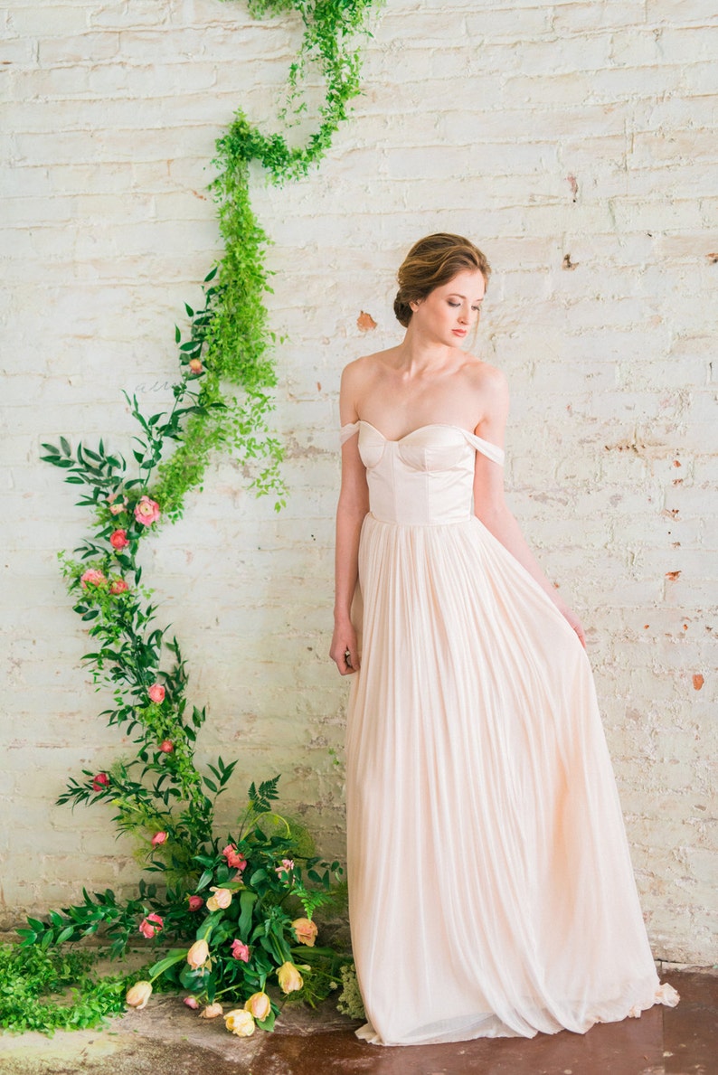 Romantic Pink Wedding Dress