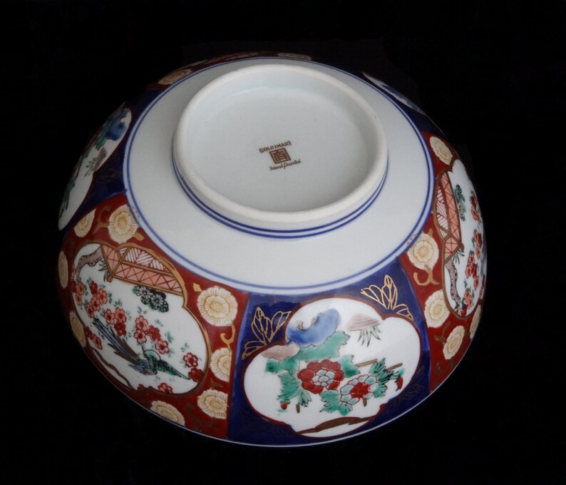 Gold Stamped Imari Hand Painted Bowl Etsy