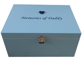 Blue Bereavement Memory Box Memories of Daddy