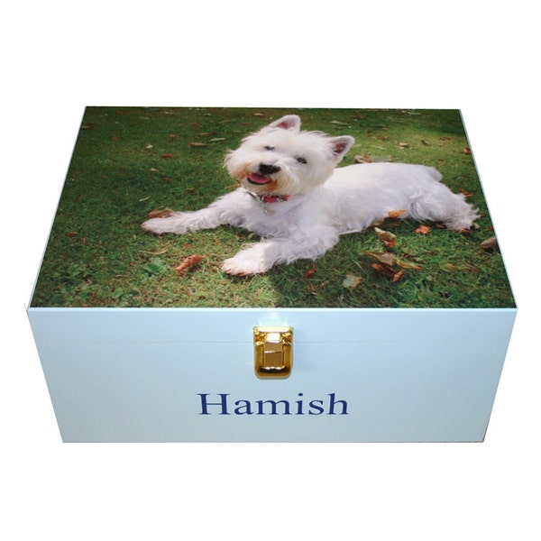 Personalised Pet Photo Wooden Keepsake Memory Box