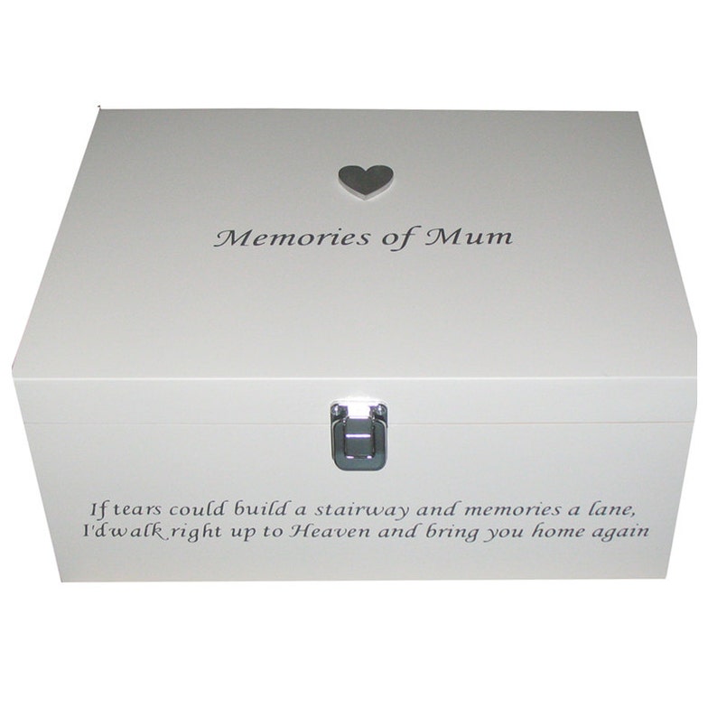 Wooden Bereavement Memory Keepsake Box Memories of Mum Etsy