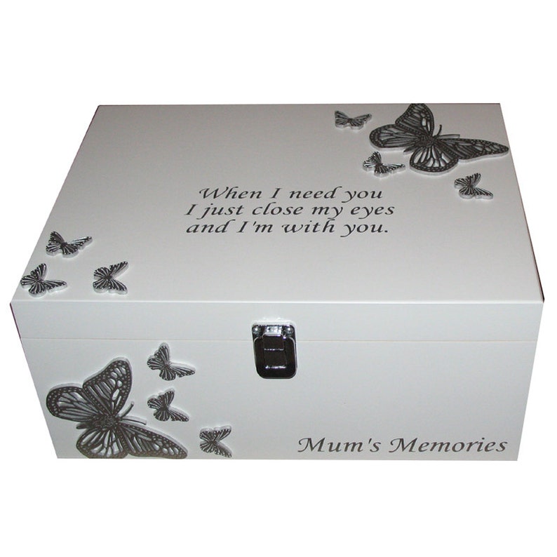 Personalised Bereavement Memory Box Double Butterflies in Etsy