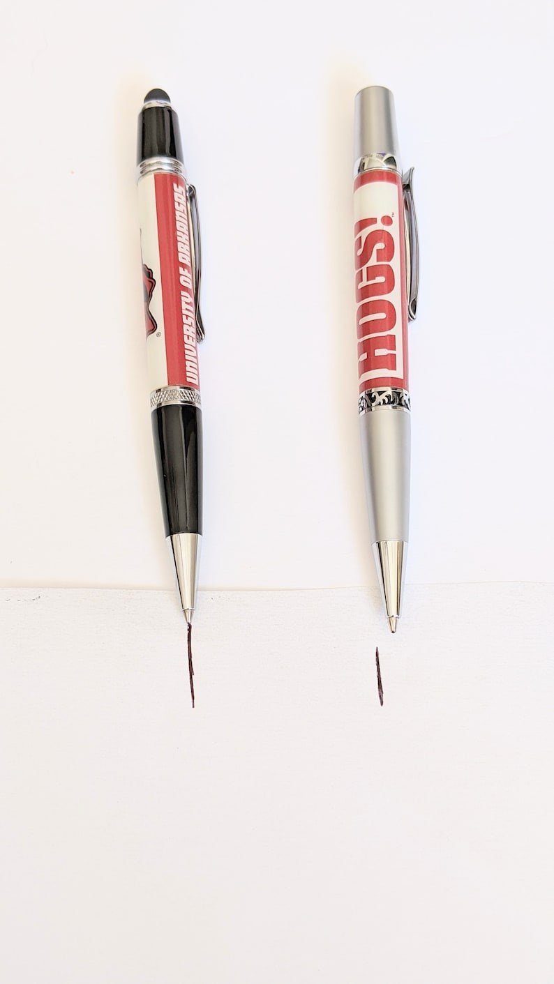 Handmade Pen lot University of Arkansas Razorbacks handcrafted graduation gift Christmas birthday