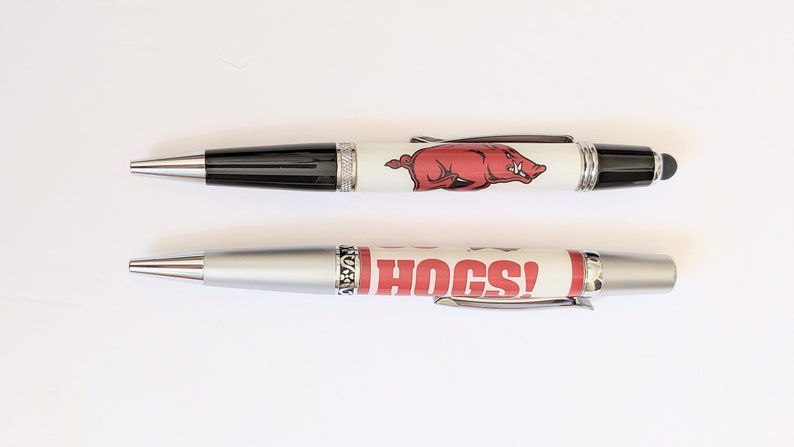 Handmade Pen lot University of Arkansas Razorbacks handcrafted graduation gift Christmas birthday