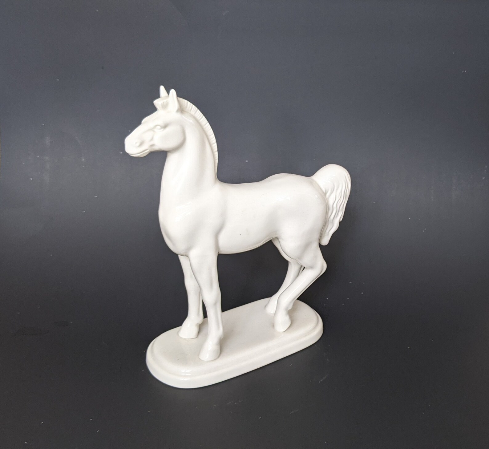 Vintage white horse statue figure figurine made in Japan shelf | Etsy