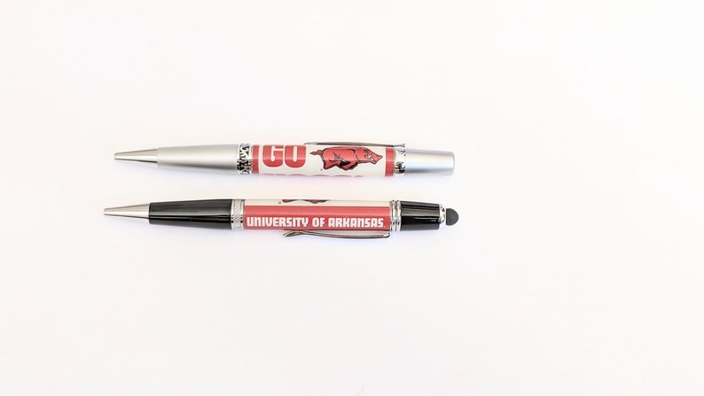 Handmade Pen lot University of Arkansas Razorbacks handcrafted graduation gift Christmas birthday
