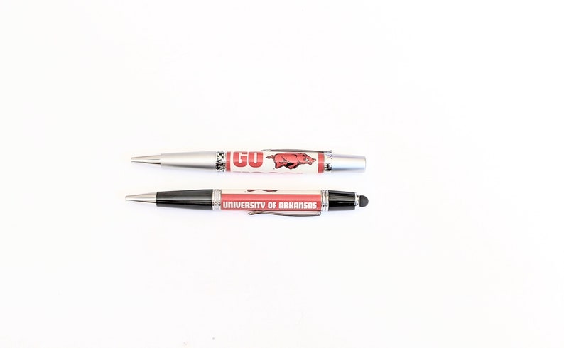 Handmade Pen lot University of Arkansas Razorbacks handcrafted graduation gift Christmas birthday