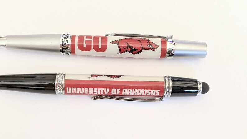 Handmade Pen lot University of Arkansas Razorbacks handcrafted graduation gift Christmas birthday