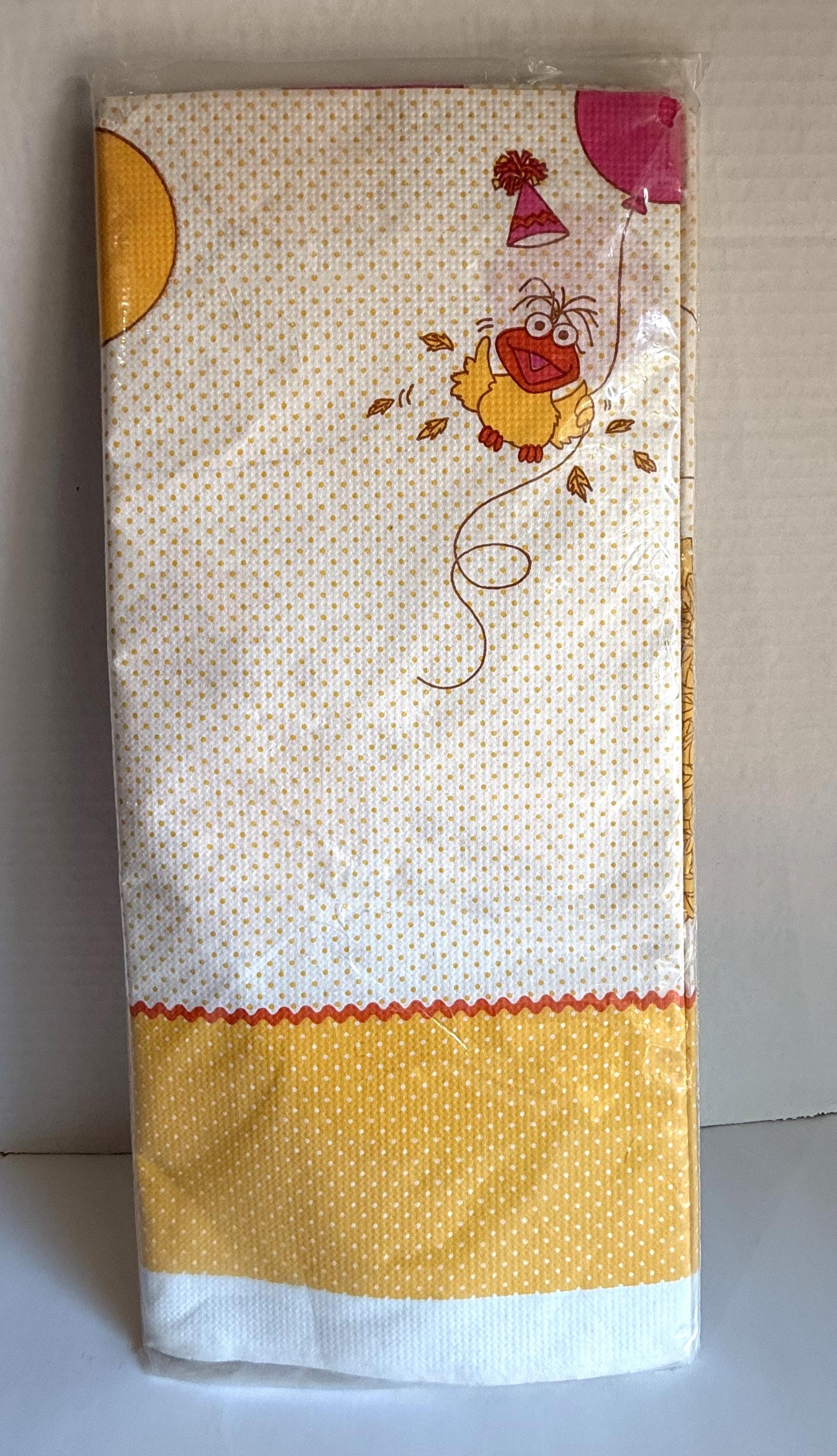 Designware Baby 1970s Sesame Street Big Bird Designware Paper Tablecloth Cover 60