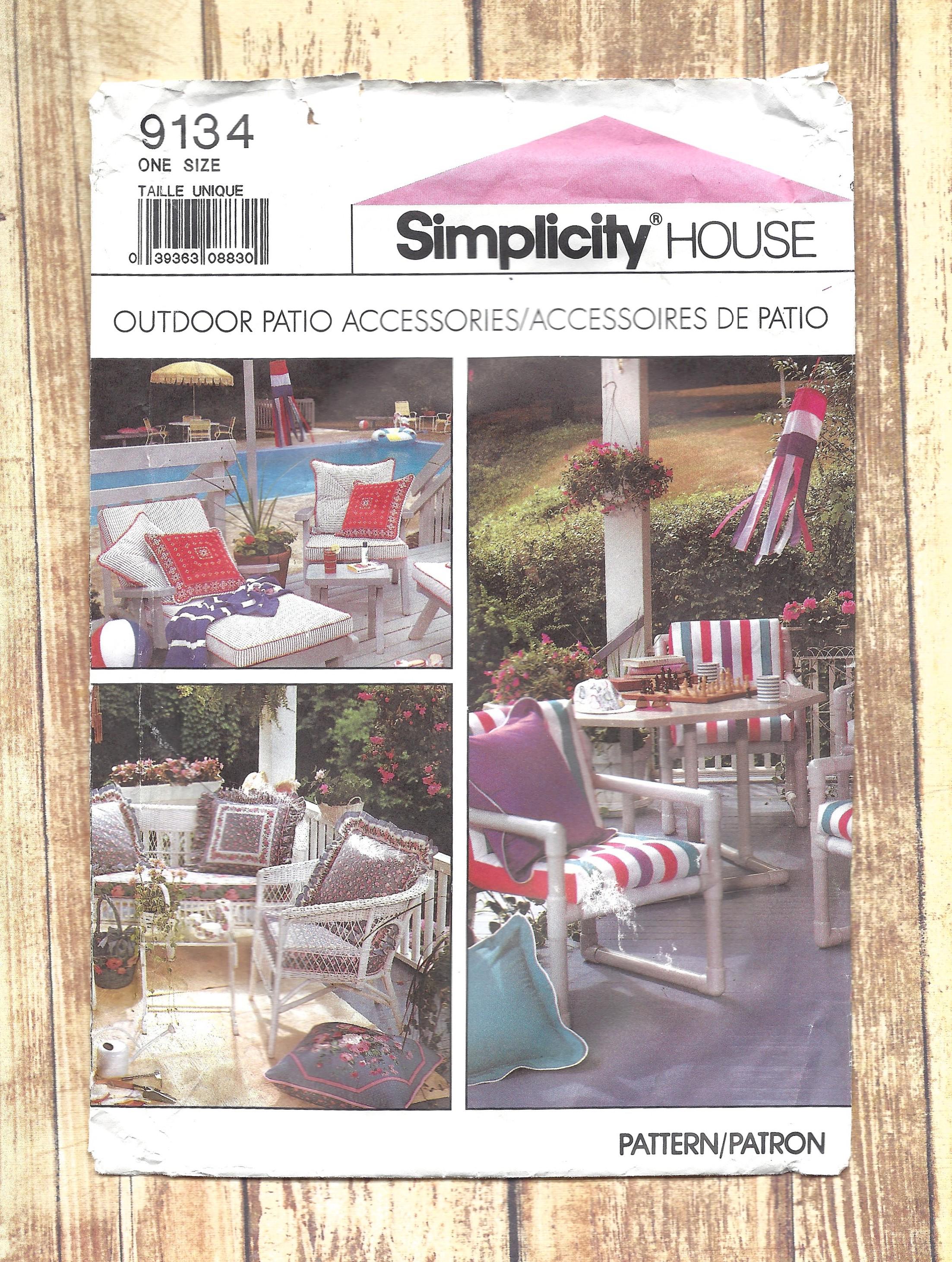 Outside Simplicity UNCUT 1980s Simplicity 9134 Outdoor Patio Accessories, FF House Sewing ...