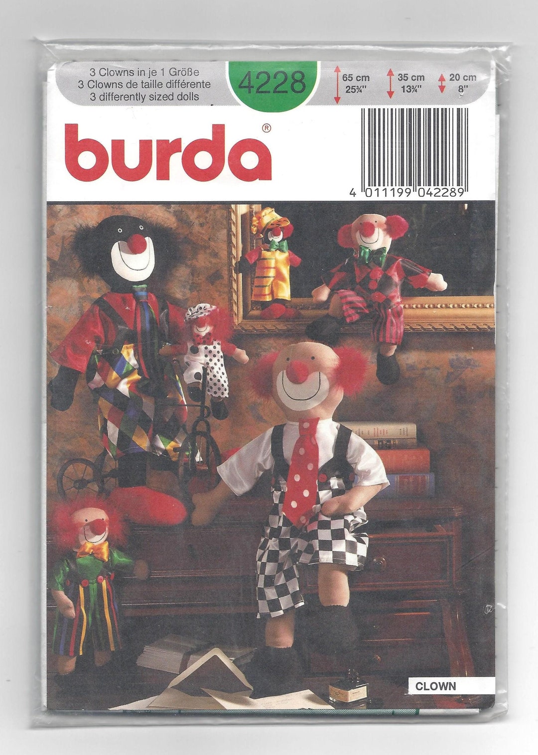 Patron De Couture Burda Créations – Costume De Clown Pour Elle Et Lui – Tailles 40 à 60