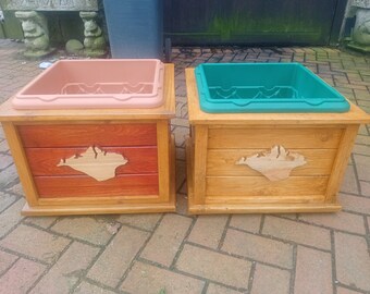 Large Garden Planters Ornamental Isle of Wight Handcrafted recycled timber