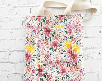 Tote bag, Floral Library Bag, Women’s Purse