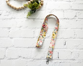 Fabric Lanyard, Floral Lanyard, Teacher Gift, Colorful Lanyard, nurse gift, stocking stuffer