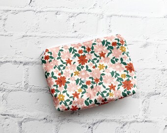 Small Makeup Bag, Zipper Pouch, Floral Pouch, Mini Make up Bag