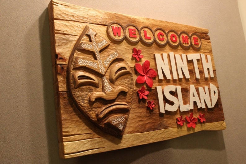 TIKI BAR SIGNS Custom Carved Tiki Signs Custom Wooden Signs Home Tiki