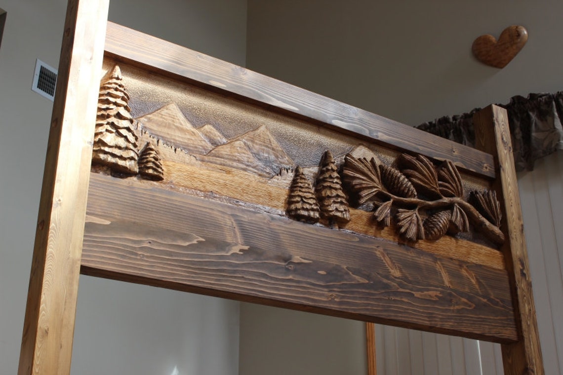 Headboards Custom Headboards Pine Headboard Rustic Etsy